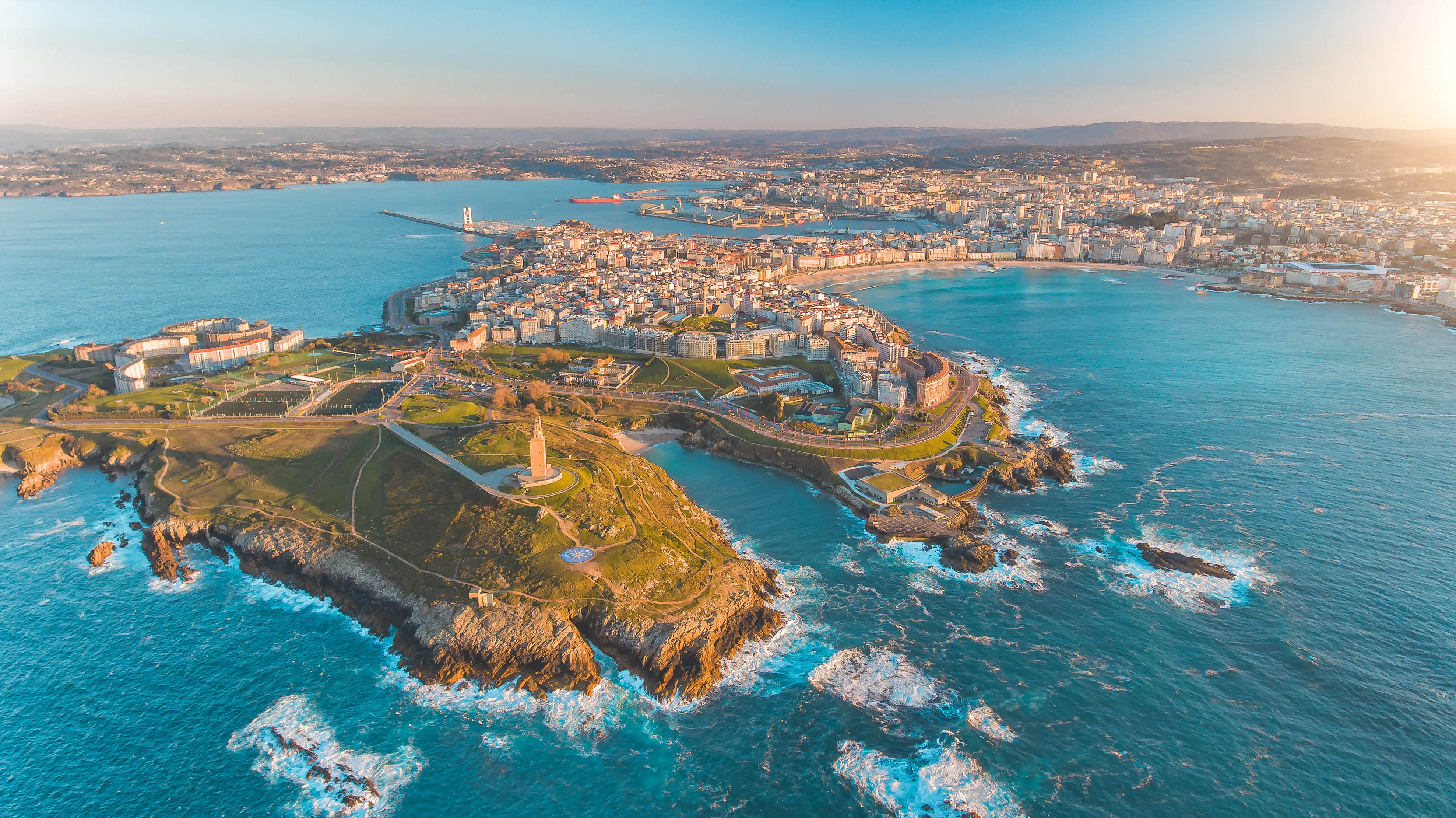 A Coruña Paisaje Península Drone